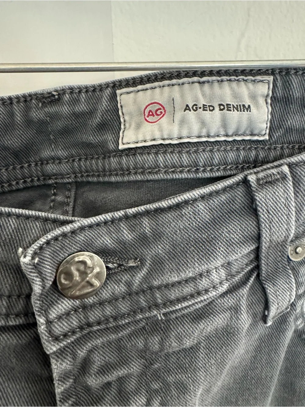 AG Adriano Goldschmied Tellis Jean Modern Slim 7 Years Sulfur Pure Black Grey